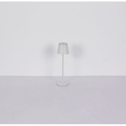 Globo - LED Prigušiva punjiva dodirna stolna lampa LED/4,6W/230V 1800 mAh USB IP54 bijela