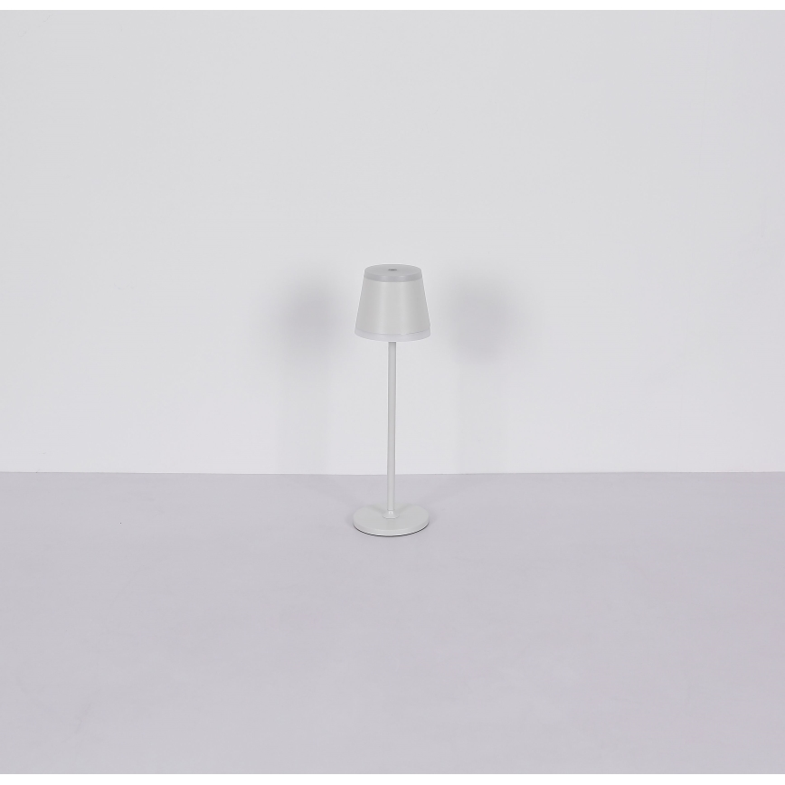 Globo - LED Prigušiva punjiva dodirna stolna lampa LED/4,6W/230V 1800 mAh USB IP54 bijela
