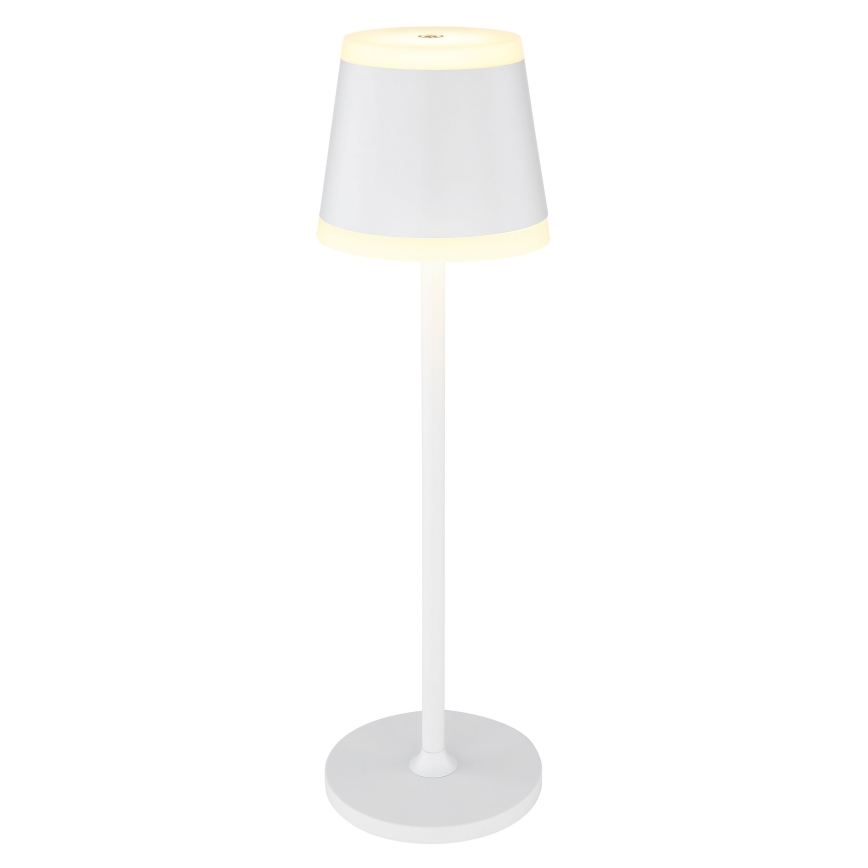 Globo - LED Prigušiva punjiva dodirna stolna lampa LED/4,6W/230V 1800 mAh USB IP54 bijela