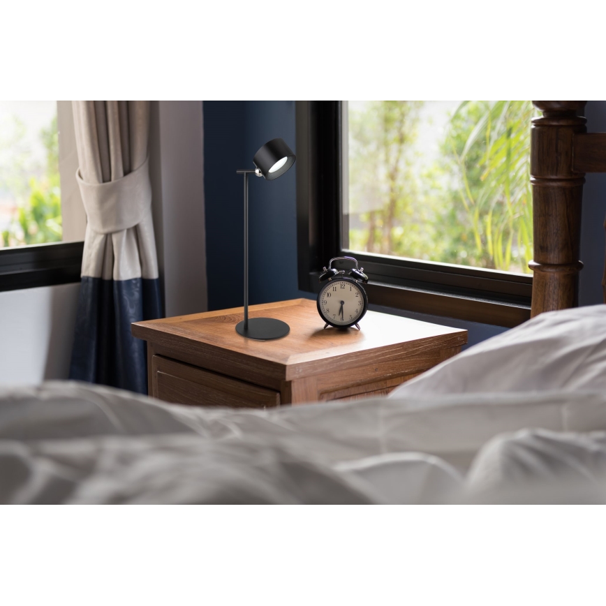 Globo - LED Prigušiva stolna lampa na dodir 4u1 LED/4W/5V 3000/4000/5000K 1200 mAh crna