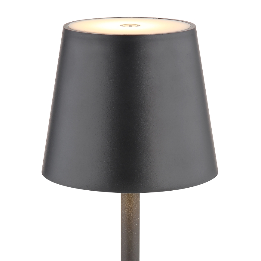 Globo - LED Prigušiva dodirna vanjska lampa LED/3W/3,7V IP44 1800 mAh USB crna