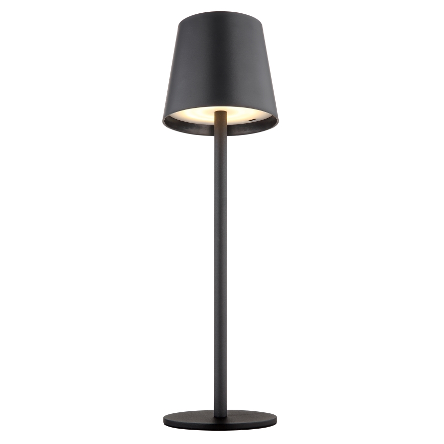 Globo - LED Prigušiva dodirna vanjska lampa LED/3W/3,7V IP44 1800 mAh USB crna