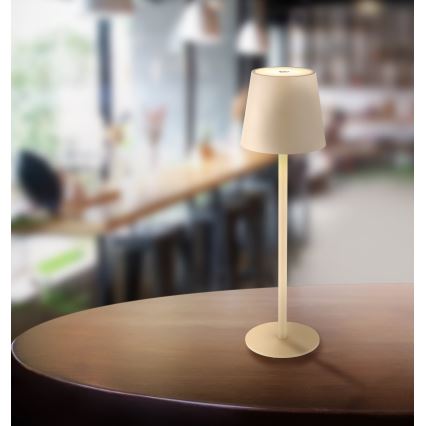 Globo - LED vanjska lampa s dodirnim upravljanjem, prigušiva, LED/3W/3,7V IP44 1800 mAh USB, bež