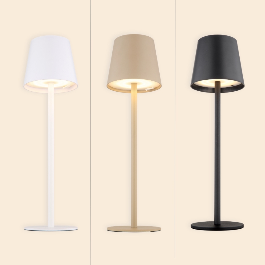 Globo - LED vanjska lampa s dodirnim upravljanjem, prigušiva, LED/3W/3,7V IP44 1800 mAh USB, bež