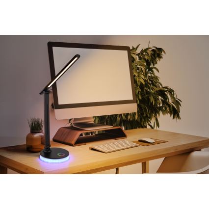 Globo - LED RGBW Prigušiva stolna lampa na dodir LED/5W/230V + LED/2W 2700K/4000K/6500K crna