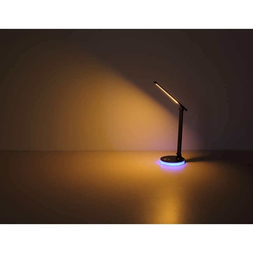 Globo - LED RGBW Prigušiva stolna lampa na dodir LED/5W/230V + LED/2W 2700K/4000K/6500K crna