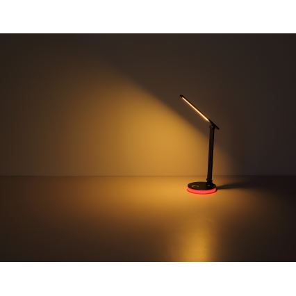 Globo - LED RGBW Prigušiva stolna lampa na dodir LED/5W/230V + LED/2W 2700K/4000K/6500K crna