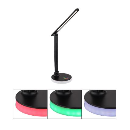 Globo - LED RGBW Prigušiva stolna lampa na dodir LED/5W/230V + LED/2W 2700K/4000K/6500K crna