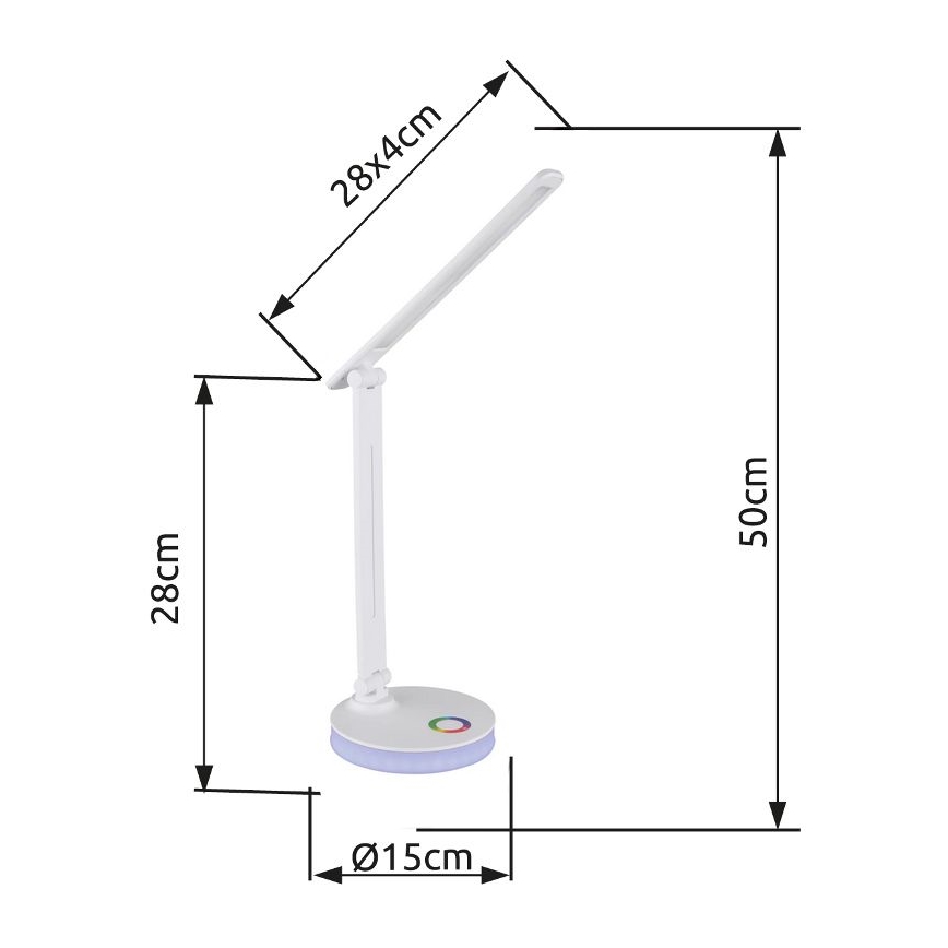 Globo - LED RGBW Prigušiva stolna lampa na dodir LED/5W/230V + LED/2W 2700K/4000K/6500K bijela
