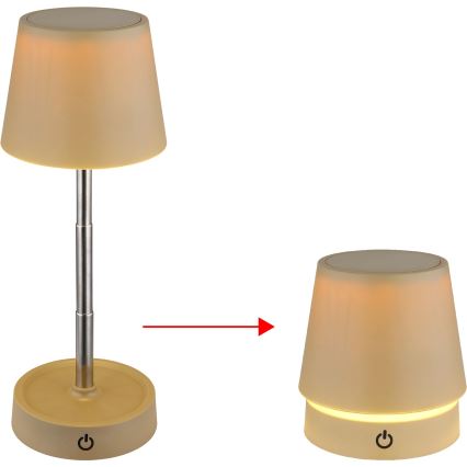Globo - LED stolna lampa s dodirnim upravljanjem, prigušiva i punjiva LED/1,2W/3V 1200 mAh