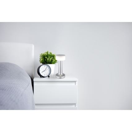Globo - LED Prigušiva stolna lampa na dodir LED/1W/3,7V 2700K/4000K/6500K 800 mAh USB mat krom