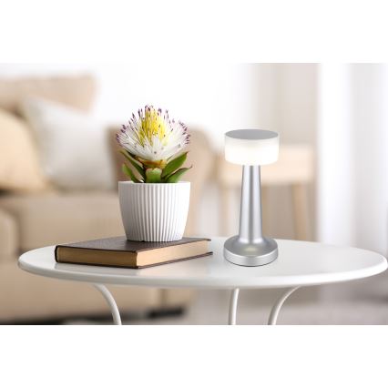Globo - LED Prigušiva stolna lampa na dodir LED/1W/3,7V 2700K/4000K/6500K 800 mAh USB mat krom