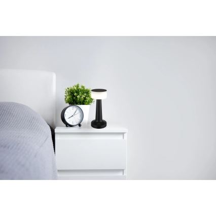 Globo - LED Prigušiva stolna lampa na dodir LED/1W/3,7V 2700K/4000K/6500K 800 mAh USB crna