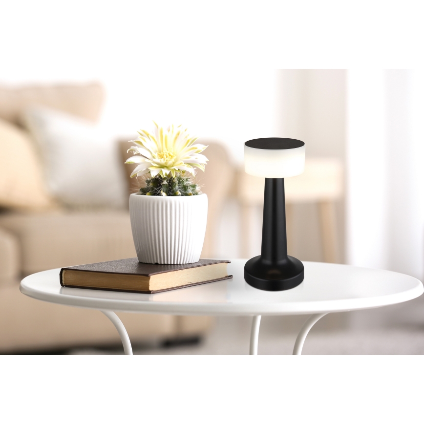 Globo - LED Prigušiva stolna lampa na dodir LED/1W/3,7V 2700K/4000K/6500K 800 mAh USB crna