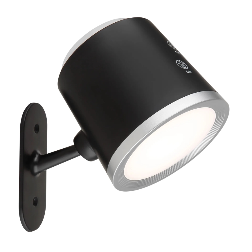 Globo - LED Prigušiva stolna lampa na dodir 4u1 LED/6W/3,7V 3000K/4000K/6500K 1500 mAh USB crna