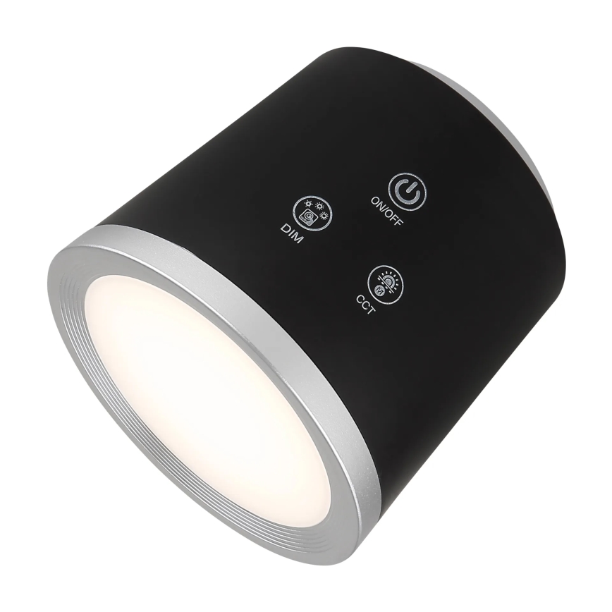 Globo - LED Prigušiva stolna lampa na dodir 4u1 LED/6W/3,7V 3000K/4000K/6500K 1500 mAh USB crna