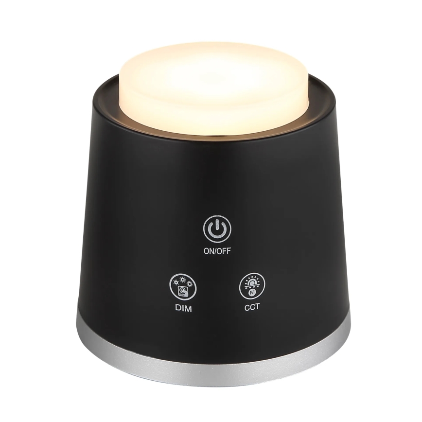 Globo - LED Prigušiva stolna lampa na dodir 4u1 LED/6W/3,7V 3000K/4000K/6500K 1500 mAh USB crna