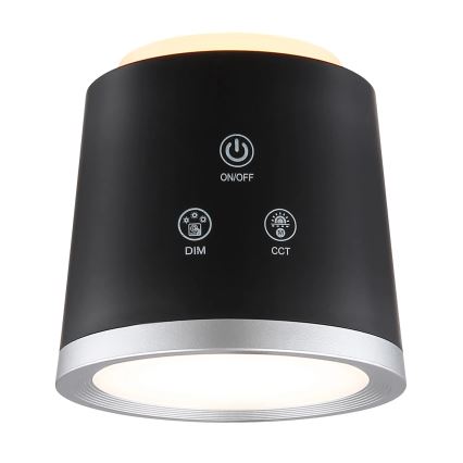 Globo - LED Prigušiva stolna lampa na dodir 4u1 LED/6W/3,7V 3000K/4000K/6500K 1500 mAh USB crna