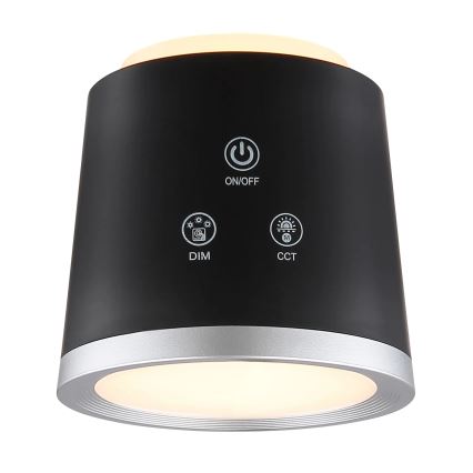 Globo - LED Prigušiva stolna lampa na dodir 4u1 LED/6W/3,7V 3000K/4000K/6500K 1500 mAh USB crna