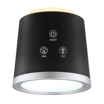 Globo - LED Prigušiva stolna lampa na dodir 4u1 LED/6W/3,7V 3000K/4000K/6500K 1500 mAh USB crna