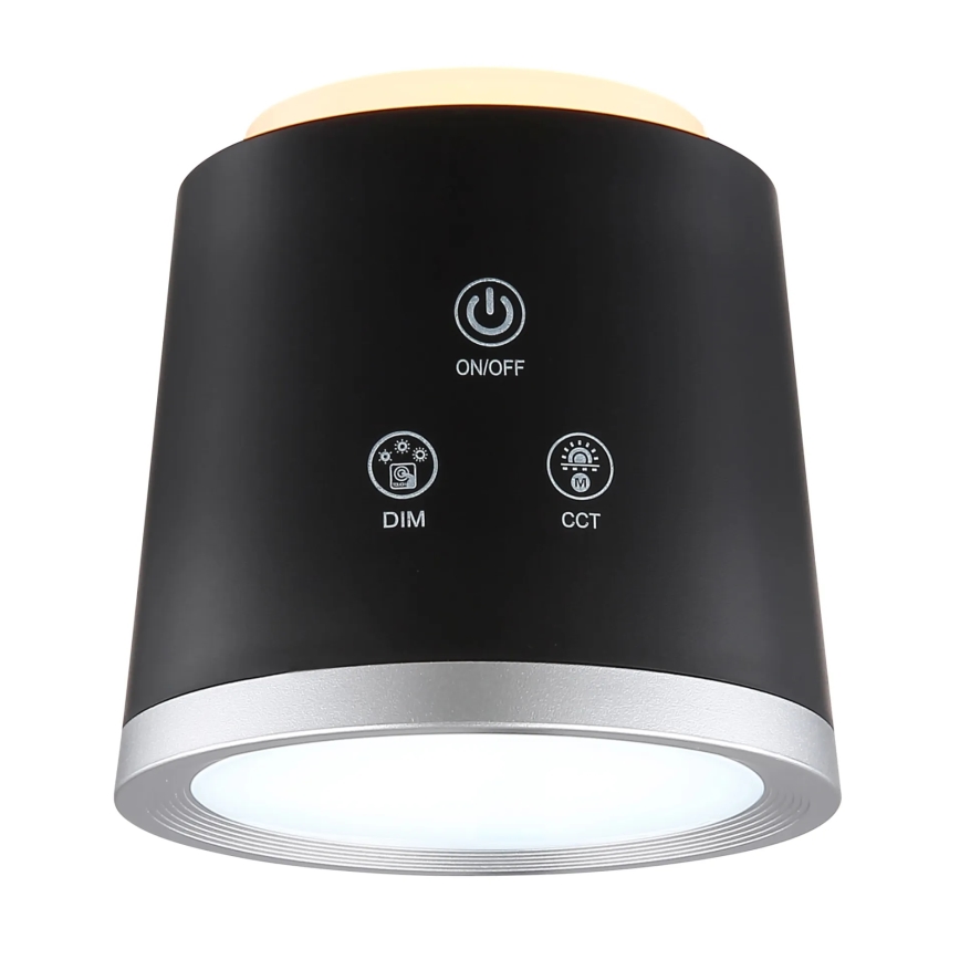 Globo - LED Prigušiva stolna lampa na dodir 4u1 LED/6W/3,7V 3000K/4000K/6500K 1500 mAh USB crna