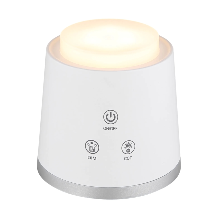 Globo - LED Prigušiva stolna lampa na dodir 4u1 LED/6W/3,7V 3000K/4000K/6500K 1500 mAh USB bijela