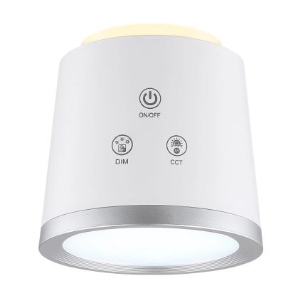 Globo - LED stolna lampa s dodirnim upravljačem, prigušivač 4u1 LED/6W/3,7V 3000K/4000K/6500K 1500 mAh USB bijela