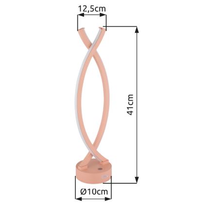 Globo - LED Prigušiva stolna lampa na dodir LED/1W/3,7V 3000K 1800 mAh USB ružičasta