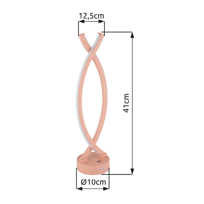 Globo - LED Prigušiva stolna lampa na dodir LED/1W/3,7V 3000K 1800 mAh USB ružičasta
