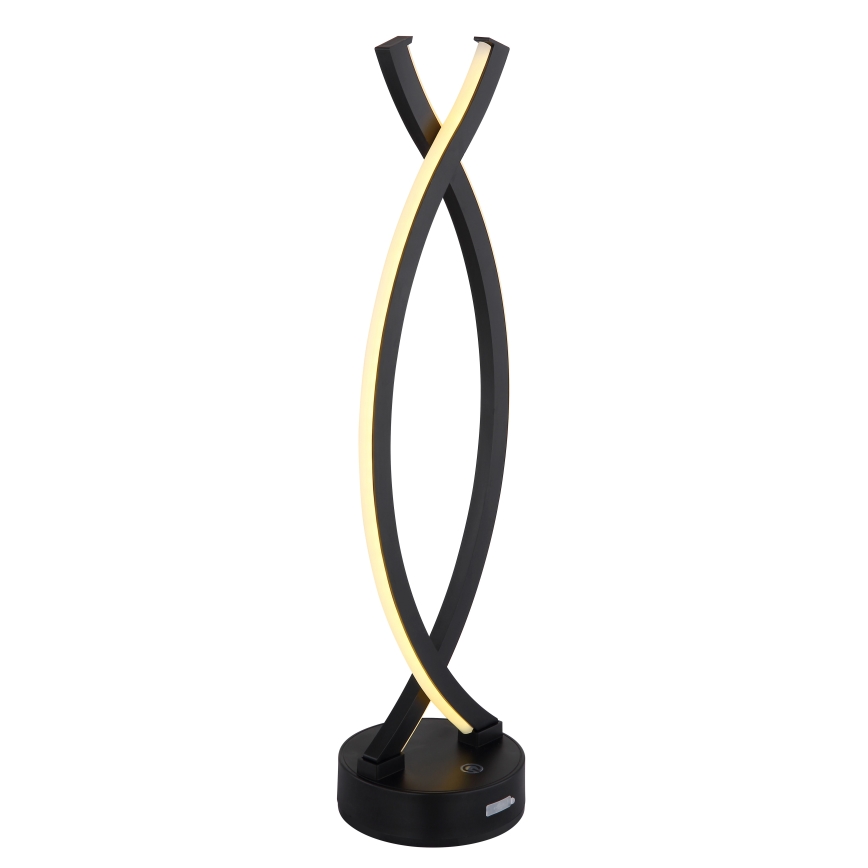 Globo - LED Prigušiva stolna lampa na dodir LED/1W/3,7V 3000K 1800 mAh USB crna