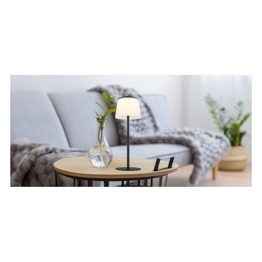 Globo - LED Prigušiva dodirna vanjska stolna lampa LED/1,8W/5V IP44 1800 mAh crna/bijela