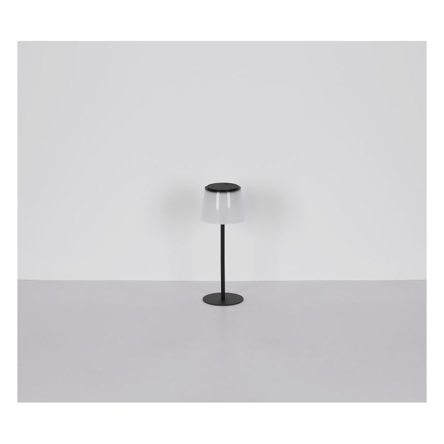 Globo - LED Prigušiva dodirna vanjska stolna lampa LED/1,8W/5V IP44 1800 mAh crna/bijela