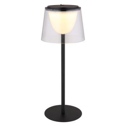 Globo - LED vanjska stolna lampa s dodirnim prigušivačem LED/1,8W/5V IP44 1800 mAh crna/prozirna