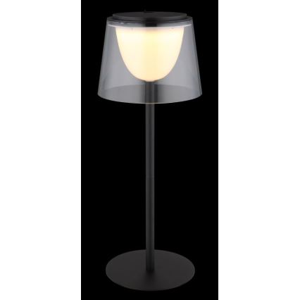 Globo - LED Prigušiva dodirna vanjska stolna lampa LED/1,8W/5V IP44 1800 mAh crna/prozirna