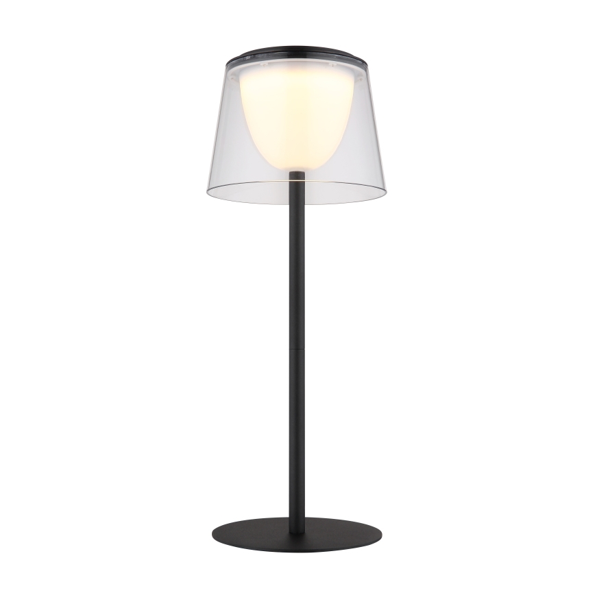 Globo - LED Prigušiva dodirna vanjska stolna lampa LED/1,8W/5V IP44 1800 mAh crna/prozirna