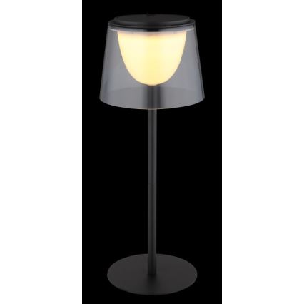 Globo - LED Prigušiva dodirna vanjska stolna lampa LED/1,8W/5V IP44 1800 mAh crna/dimna