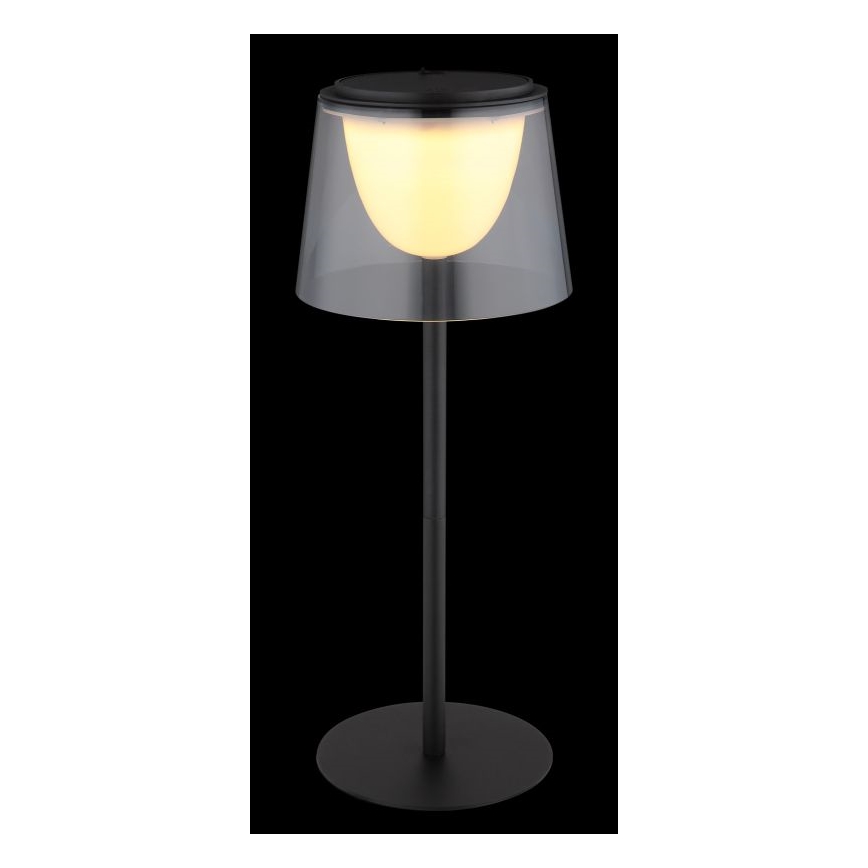 Globo - LED Prigušiva dodirna vanjska stolna lampa LED/1,8W/5V IP44 1800 mAh crna/dimna