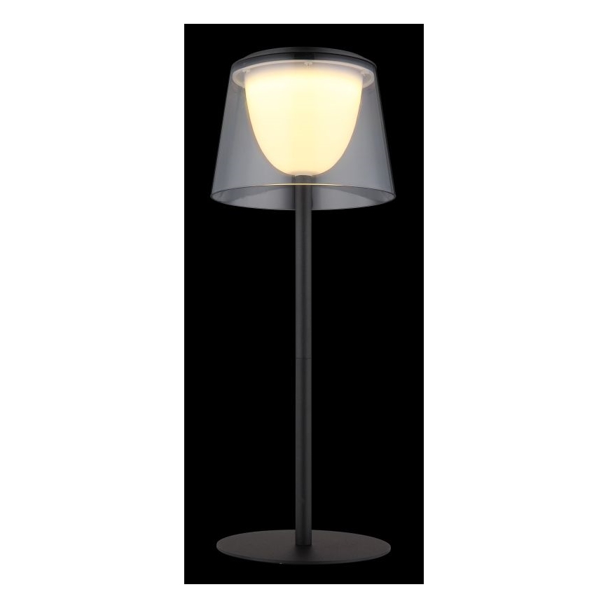 Globo - LED Prigušiva dodirna vanjska stolna lampa LED/1,8W/5V IP44 1800 mAh crna/dimna