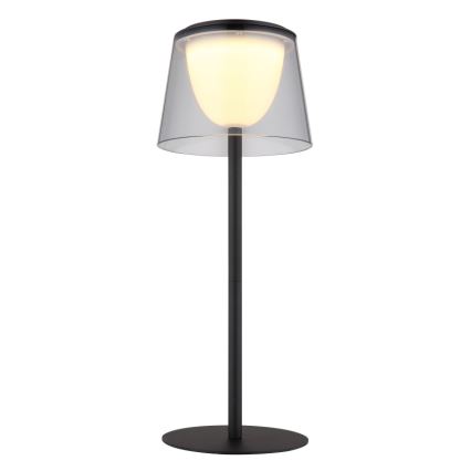 Globo - LED Prigušiva dodirna vanjska stolna lampa LED/1,8W/5V IP44 1800 mAh crna/dimna