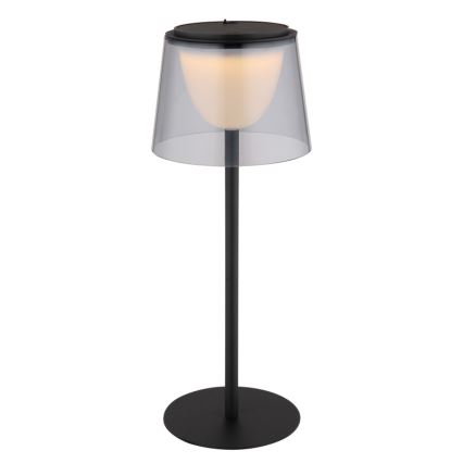 Globo - LED Prigušiva dodirna vanjska stolna lampa LED/1,8W/5V IP44 1800 mAh crna/dimna