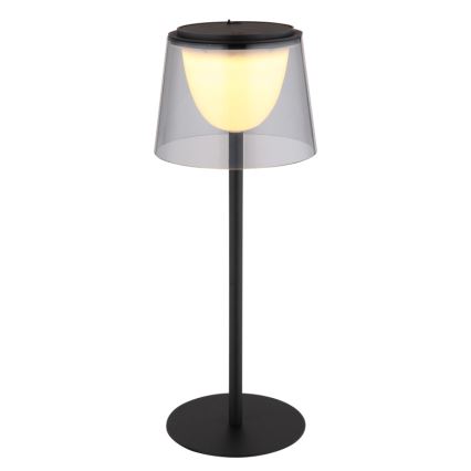 Globo - LED Prigušiva dodirna vanjska stolna lampa LED/1,8W/5V IP44 1800 mAh crna/dimna