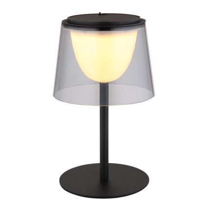 Globo - LED Prigušiva dodirna vanjska stolna lampa LED/1,8W/5V IP44 1800 mAh crna/dimna