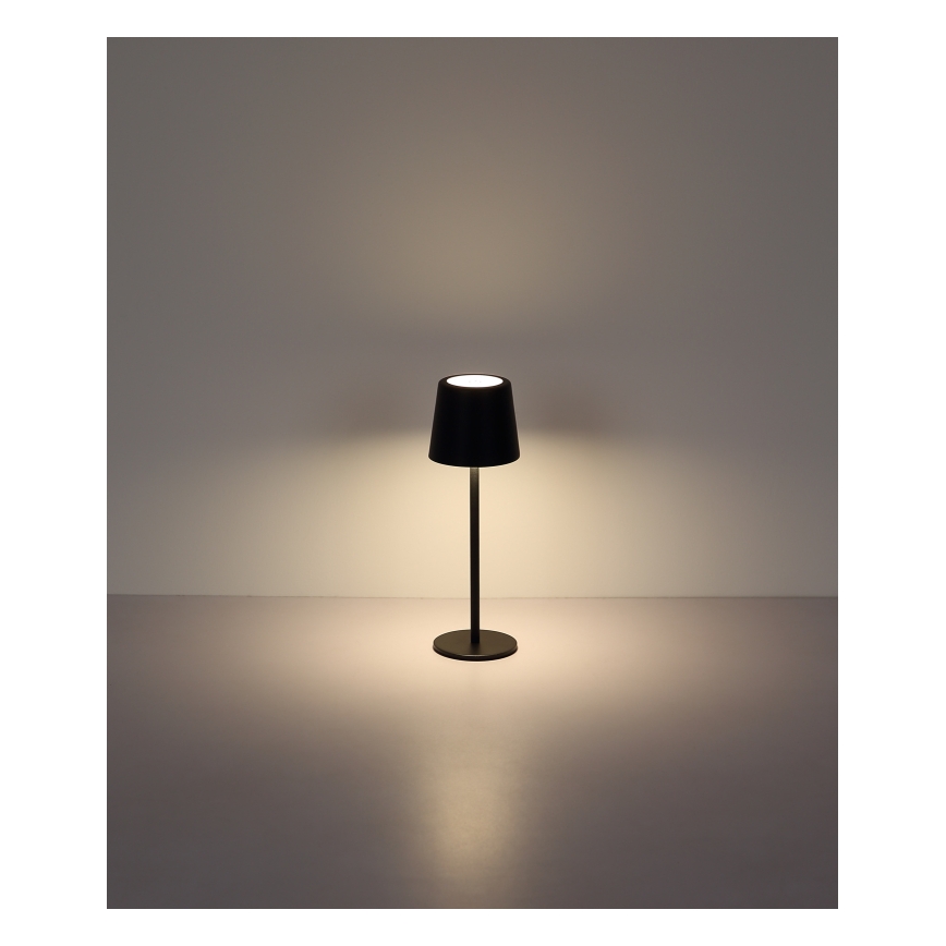 Globo - LED vanjska stolna lampa s dodirnim upravljanjem, prigušiva, LED/2W/5V, 3000/4000/6000K, 2200 mAh, IP44, crna
