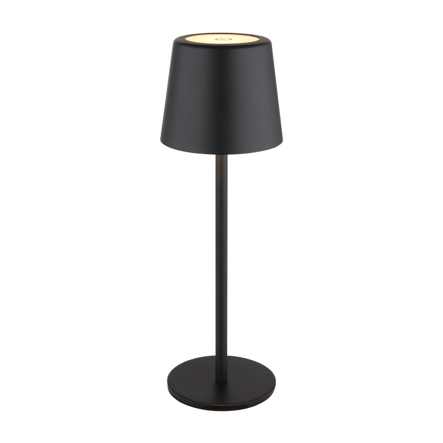 Globo - LED vanjska stolna lampa s dodirnim upravljanjem, prigušiva, LED/2W/5V, 3000/4000/6000K, 2200 mAh, IP44, crna