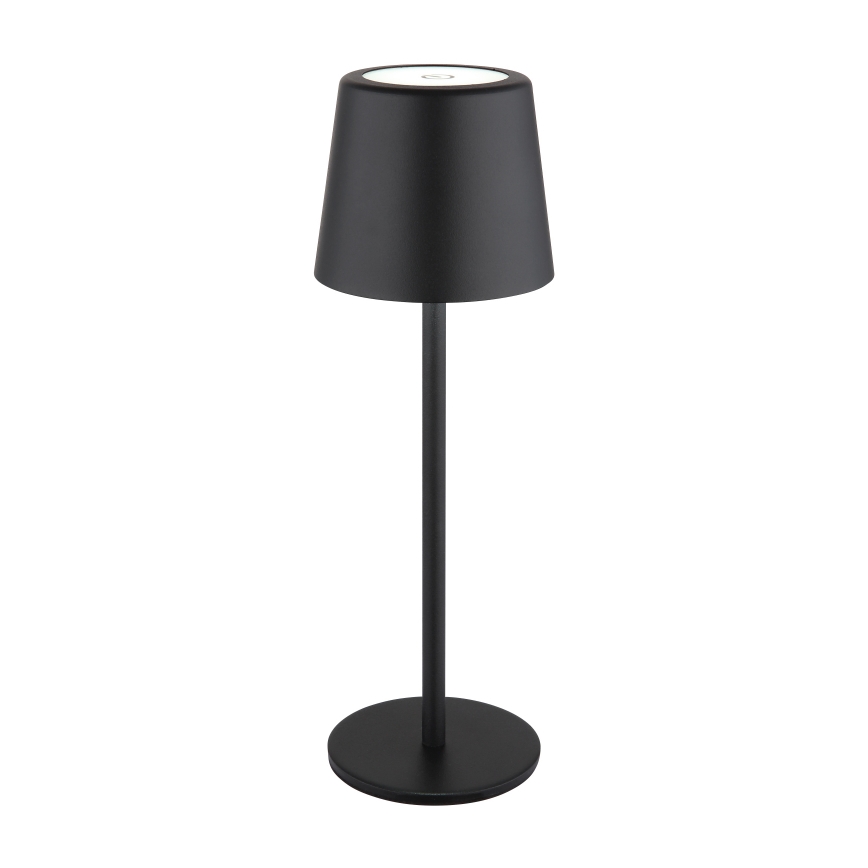 Globo - LED vanjska stolna lampa s dodirnim upravljanjem, prigušiva, LED/2W/5V, 3000/4000/6000K, 2200 mAh, IP44, crna