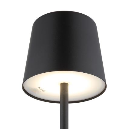 Globo - LED vanjska stolna lampa s dodirnim upravljanjem, prigušiva, LED/2W/5V, 3000/4000/6000K, 2200 mAh, IP44, crna
