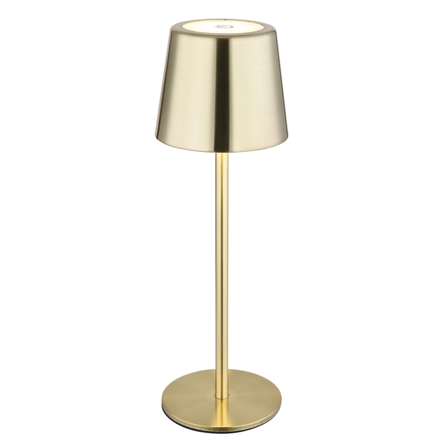 Globo - LED stolna lampa s dodirnim upravljanjem i prigušivanjem, punjiva, LED/2W/3,7V 3000/4000/6000K 2200 mAh, zlatna