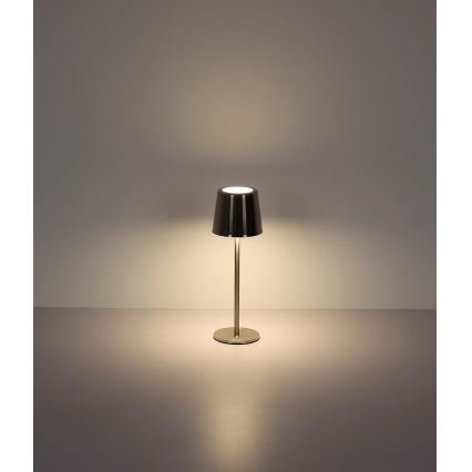 Globo - LED dodirna punjiva stolna lampa s prigušivanjem LED/2W/3,7V 3000/4000/6000K 2200 mAh sjajni krom