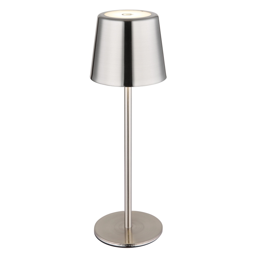 Globo - LED dodirna punjiva stolna lampa s prigušivanjem LED/2W/3,7V 3000/4000/6000K 2200 mAh sjajni krom