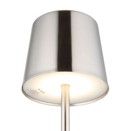 Globo - LED dodirna punjiva stolna lampa s prigušivanjem LED/2W/3,7V 3000/4000/6000K 2200 mAh sjajni krom